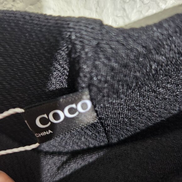 Urban Coco Pleated Flared Skater Skirt Medium Black - Picture 2 of 11